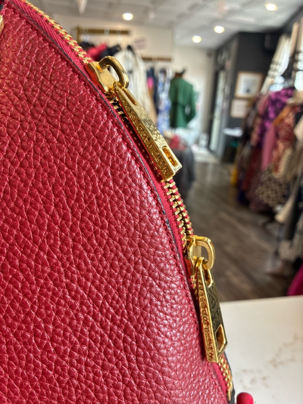 Marc Jacob’s Red Structured Dome Tote Bag - Picture 4 of 10